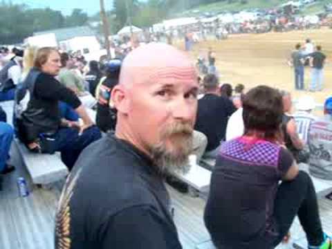 Clarksville Tn Bikers Who Care Rally 2008 dirt drag race Skin head flipped