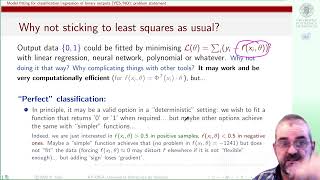 Model fitting for classification (3): are Least Squares a sensible choice? Probably not so...