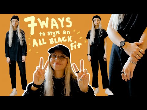 7 ways to style an all black outfit - YouTube