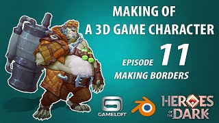 Adding Borders - Create A Commercial Game 3D Character Episode 11