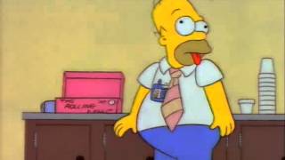 Homer Chokes On A Donut - The Simpsons