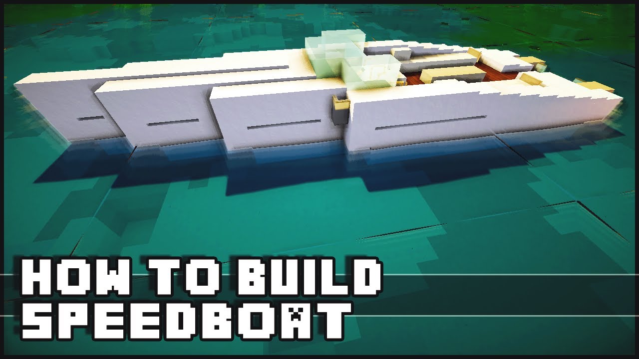 Minecraft Vehicle Tutorial - How to Build : Speedboat - YouTube