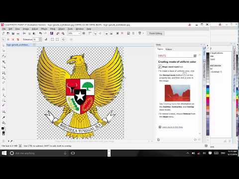 Cara menghapus background putih dicorel draw x7