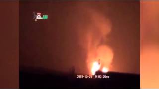 Raw: Pipeline Fire Sparks Syria Blackout  10/24/13