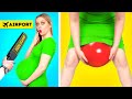 SNEAK SNACKS INTO A PLANE, FASHION SHOW AND SCHOOL || Funny Situations & Crazy DIY by 123 GO! FOOD