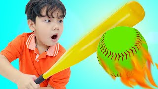 Annie and Sammy Pretend Play Kids Sports Challenge for Kids | Baseball Archery and Darts