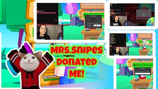 [Go To 00:38 For That Shot ] Mrssnipes Donated Me! @Sniip3Zentertainment