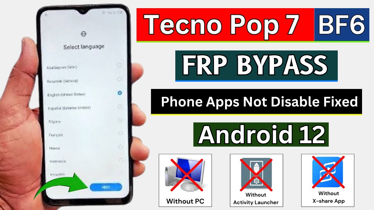Tecno POP 7 (BF6) Frp Bypass Android 12 Without PC | Tecno POP 7 (BF6) Frp Bypass Android 12 Without PC |