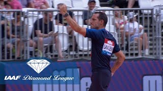 Renaud Lavillenie Jumps 5.86 Wearing The French Football Kit - IAAF Diamond League London 2018