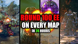 Round 100 Easter Egg Boss Fight On Every Bo6 Zombies Map In 24 Hours Challenge