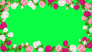 Фон. Рамка Цветы Розы На Зеленом И Черном Фоне Блестки | Бесплатные Футажи Для Видео Монтажа.