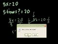 Algebra: Linear Equations 1