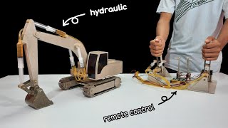 How to make remote control hydraulic excavator. from grey cardboard paper | By: 