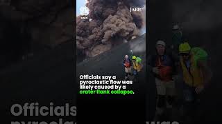 Mount Etna Erupts Tourists Flee As Fiery Ash Sweeps Slopes Dramatic Volcano Footage