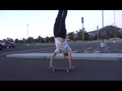 Skateboarding Handstand Flip Out! & More!