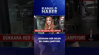 Dükkana Her Gelen Bu Cama Çarpıyor Bant Yapıştırdı Ama Kazaların Önüne Geçemedi
