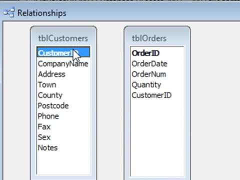 How To Create Access Database Relationships