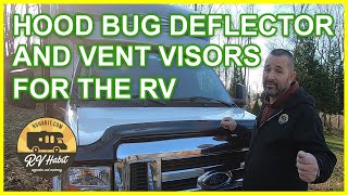 AVS Hood Bug Deflector II And Vent Visors For Class C RV – Ford E Series Van - RV Upgrades