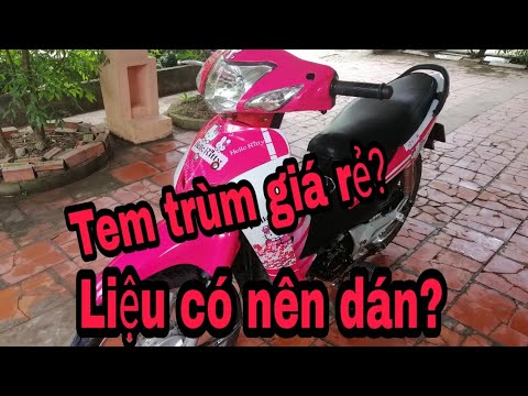 Dán tem trùm cho xe wave giá bao nhiêu tiền