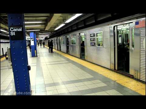 IND Subway Uptown R46 A R32 C R160 E at Canal Street