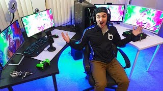 New Fortnite Gaming Setup And Room Tour 2018 - Obey Nicks
