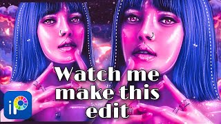 Watch Me Make This Edit | Neon Edit |🌈 ibisPaintX ft. Lisa  #1 | Twins Stream |