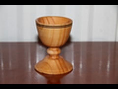 Indonesian Food Stores on Video Showing Making A Egg Cup Holder Out Of Wood Using The