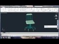 Part 1: This is the process to create a 3D solid model of a modern desk chair using polylines, circl