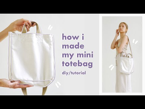 i made a mini totebag and this is how it turned out ~ - YouTube
