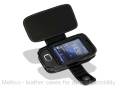 Foto pequena Melkco Leather case for HTC Touch Viva/HTC Opal 100 - Book Type (Black)
