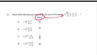 Hkcee 2010 Paper 2 Q12 Seq Find General Term