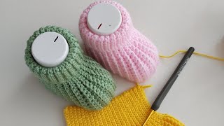 Bebek patik/ tığ işi kolay patik modeli/knitting pattern/bebek patik modelleri/p