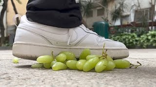 Crushing grapes in the park w/slo-mo #asmr  #crushing #slomo
