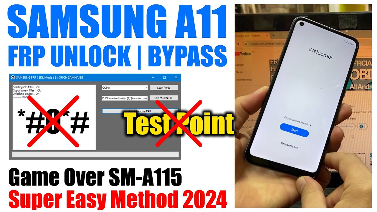 Samsung A11 FRP Bypass Android 12 New Method 2024 Samsung A11 FRP Bypass Android 12 New Method 2024