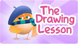 Chick-Chick In English - The Drawing Lesson - Cartoons For Babies