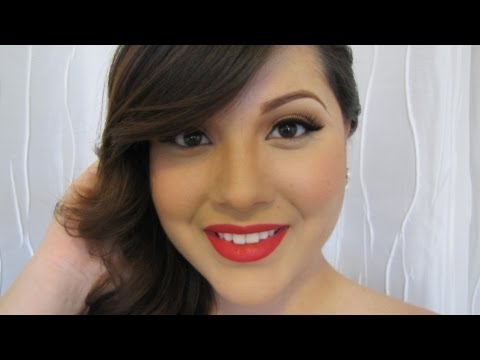 Ariana Grande Inspired Makeup Tutorial Red Lips Full Lashes