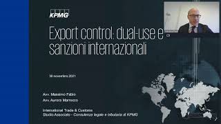 Webinar - Export Control Dual Use E Sanzioni Internazionali
