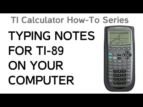 How To Program Notes Into Ti-83 Plus