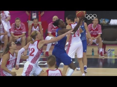 Russia take on France at the North Greenwich Arena in the semi-finals of the women's basketball tournament at the London 2012 Olympic Games. Subscribe to the...