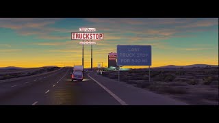 Arabalar Cars Silinmiş Sahne Top Down Truck Stop Kamyon Durağı