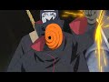 Tobi detiene la espada de Zabuza con un solo brazo - El Grupo Taka se une a Akatsuki