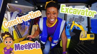 Meekah Drives An Excavator Educational Videos For Kids Blippi And Meekah Kids Tv