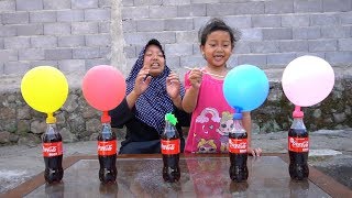 Keysha Belajar Warna Dengan Finger Family Balloon Song, Coca Cola Dan Mentos Daddy Finger