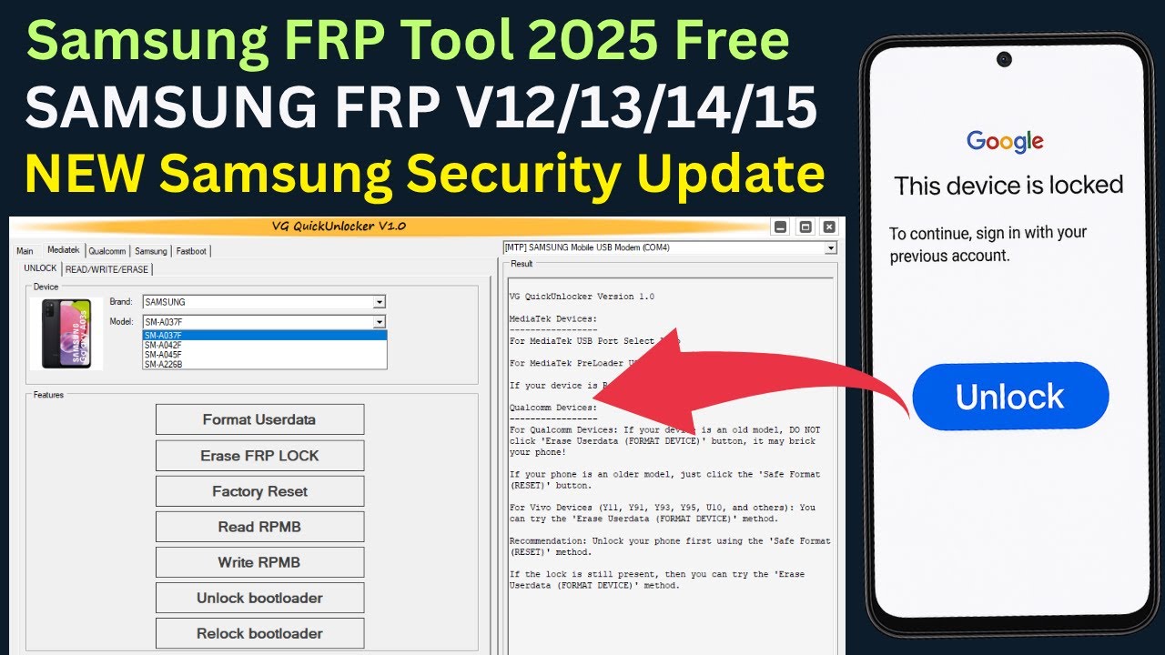 Finally New Method Samsung FRP Bypass Tool 2025 / All Finally New Method Samsung FRP Bypass Tool 2025 / All