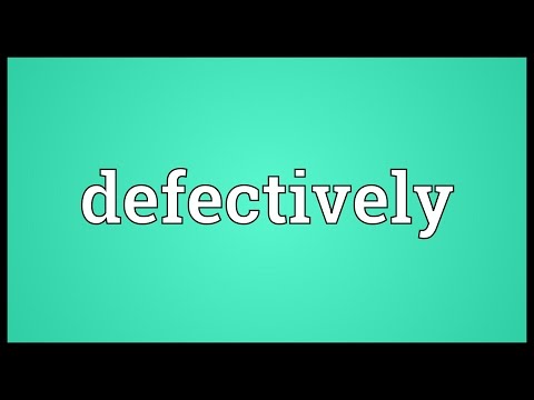 Header of defectively