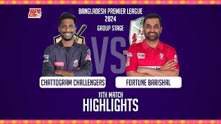 Chattogram Challengers vs Fortune Barishal || 11th Match  || BPL 2024