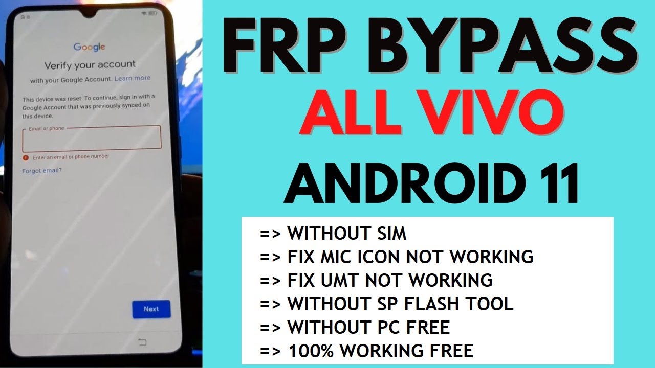 VIVO Y33s FRP Google Account Bypass Android 11 Without VIVO Y33s FRP Google Account Bypass Android 11 Without
