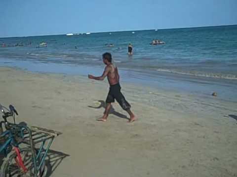 Dancing on the beach
