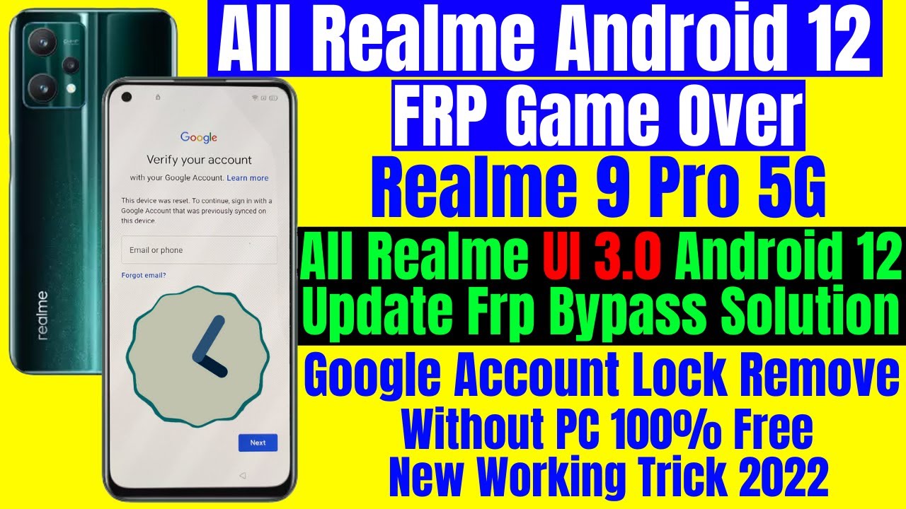 Realme 9 Pro 5G Frp Bypass UI 3.0 Update || All Realme Realme 9 Pro 5G Frp Bypass UI 3.0 Update || All Realme