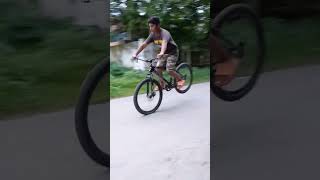 Bicycle Stunt || Rolling Stoppie Practice || 12/08/2022 || Viral Shorts #Shorts